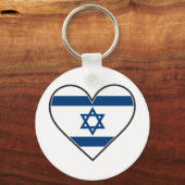 israëlische hartvlag sleutelhanger (Voorkant)