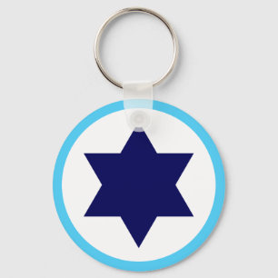 Israëlische IAF Blue Star Roundel Sleutelhanger