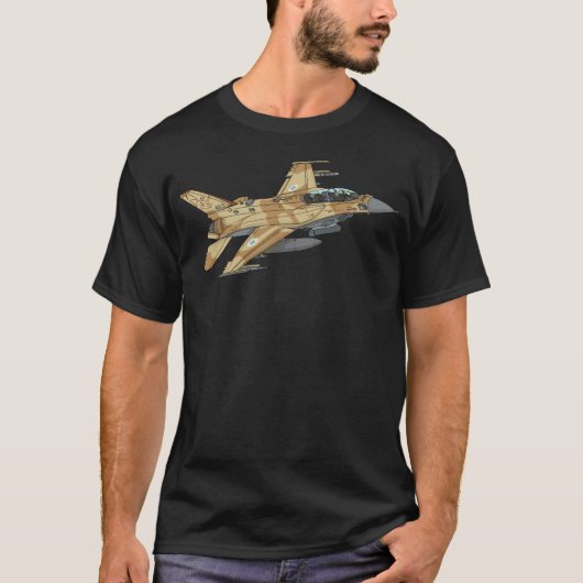 Israëlische IAF F16 gevechtsvliegtuig. T-shirt (Voorkant)