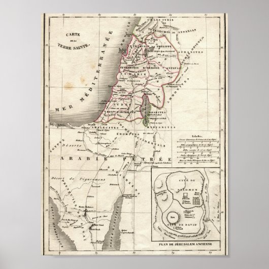 Israëlische kaart poster (Voorkant)
