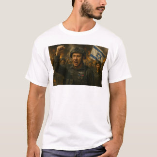Israëlische leider zet zijn troepen in t-shirt