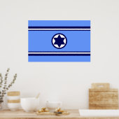 Israëlische luchtmacht, Israëlische vlag Poster (Keuken)