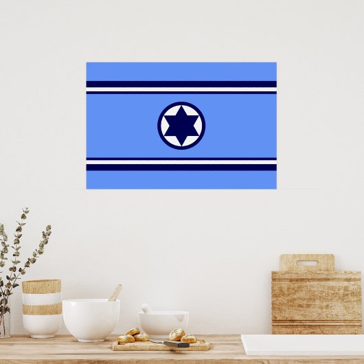 Israëlische luchtmacht, Israëlische vlag Poster (Keuken)