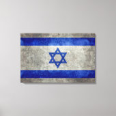 Israëlische nationale vlag op stenen textuur canvas afdruk (Voorkant)