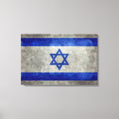 Israëlische nationale vlag op stenen textuur canvas afdruk (Voorkant)