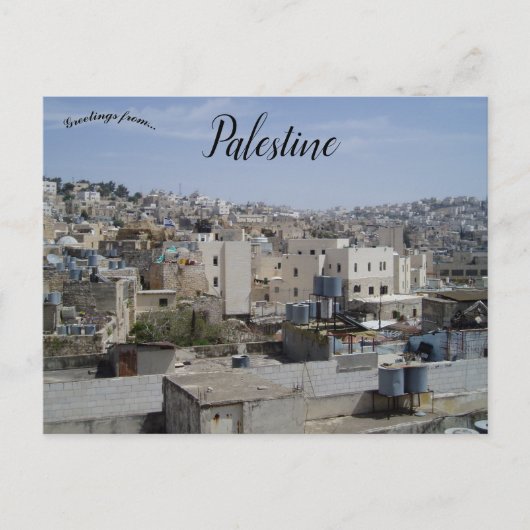 Israëlische nederzetting in Hebron Palestine Briefkaart (Voorkant)