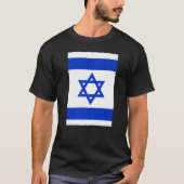 Israëlische Retro  Nationale Vlag T-shirt (Voorkant)