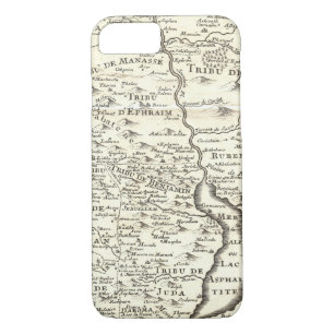 Israëlische stammen - Antiek kaart van beloofde gr iPhone 8/7 Hoesje