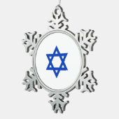 Israëlische ster van David Tin Sneeuwvlok Ornament (Rechts)