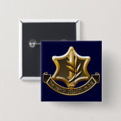 Israëlische strijdkrachten vierkante button 5,1 cm (Voorkant /achterkant)