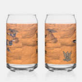 Israëlische superbendes over de woestijn blikvorm glas (Links)