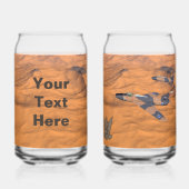 Israëlische superbendes over de woestijn blikvorm glas (Achterkant)