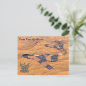 Israëlische superbendes over de woestijn briefkaart (Staand voorkant)