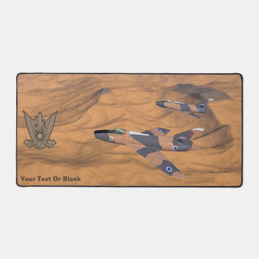 Israëlische superbendes over de woestijn bureaumat (Voorkant)