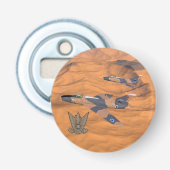 Israëlische superbendes over de woestijn button flesopener (Voorkant)