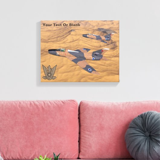 Israëlische superbendes over de woestijn canvas afdruk (Insitu (Woonkamer))