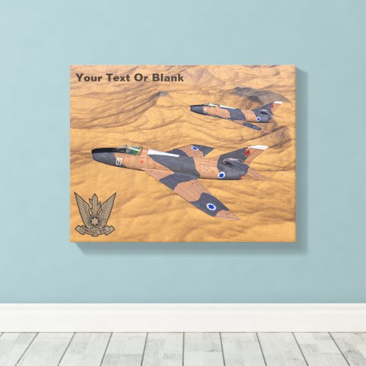 Israëlische superbendes over de woestijn canvas afdruk (Insitu (Houten vloer))