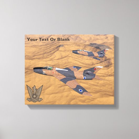 Israëlische superbendes over de woestijn canvas afdruk (Voorkant)