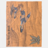 Israëlische superbendes over de woestijn fleece deken (Voorkant)