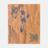 Israëlische superbendes over de woestijn fleece deken (Voorkant)