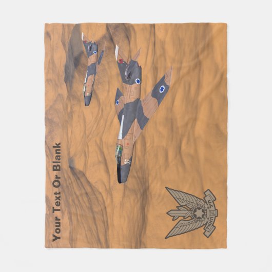 Israëlische superbendes over de woestijn fleece deken (Voorkant)