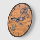 Israëlische superbendes over de woestijn grote klok (Hoek)