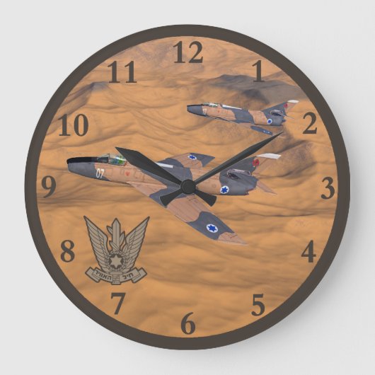 Israëlische superbendes over de woestijn grote klok (Voorkant)