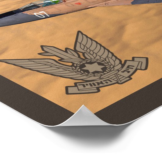 Israëlische superbendes over de woestijn poster (Hoek)