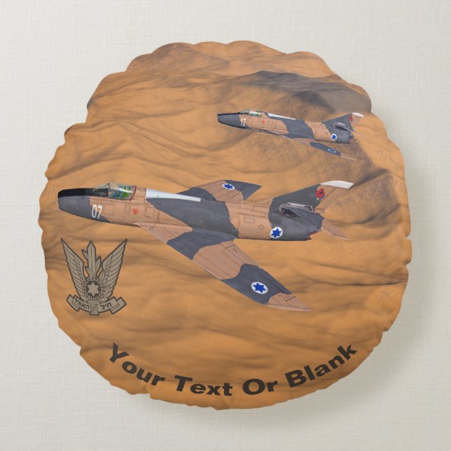 Israëlische superbendes over de woestijn rond kussen (Voorkant)