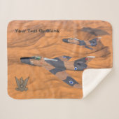 Israëlische superbendes over de woestijn sherpa deken (Voorkant (horizontaal))