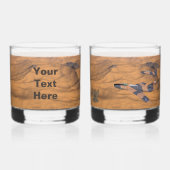 Israëlische superbendes over de woestijn whisky glas (Achterkant)