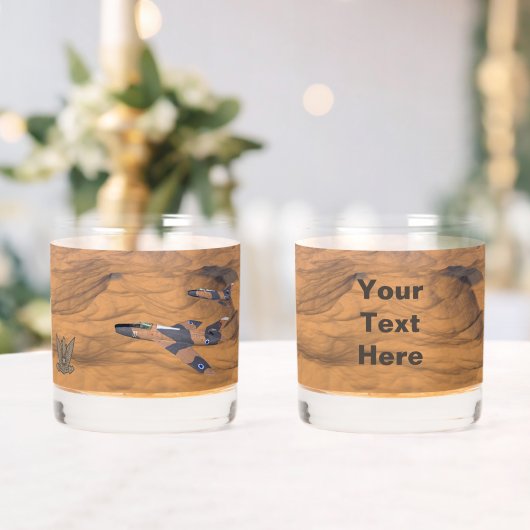 Israëlische superbendes over de woestijn whisky glas (Insitu (Huwelijk))