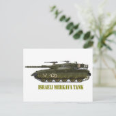 ISRAËLISCHE TANK MERKAVA BRIEFKAART (Staand voorkant)