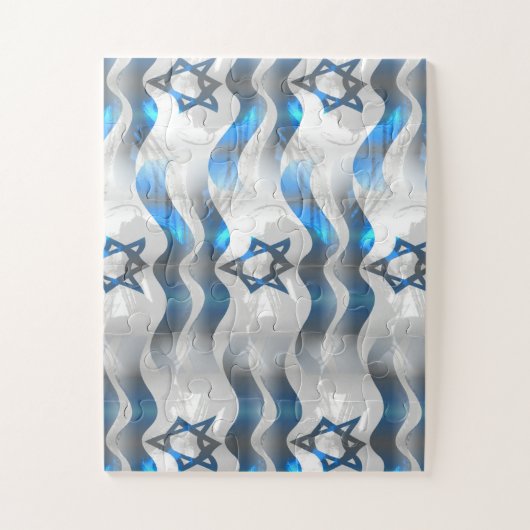 Israëlische vlag 30 stukken legpuzzel (Verticaal)