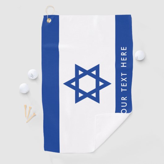 Israëlische vlag: Aangepast golfgeschenk voor Isra Golfhanddoek (Insitu)