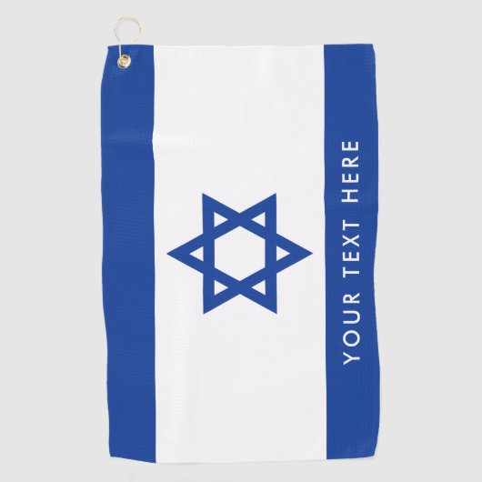 Israëlische vlag: Aangepast golfgeschenk voor Isra Golfhanddoek (Voorkant)