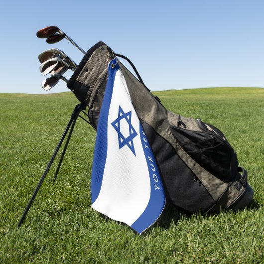 Israëlische vlag: Aangepast golfgeschenk voor Isra Golfhanddoek (Groen)