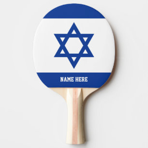 Israëlische vlag aangepaste tennis ping pong padd tafeltennisbatje