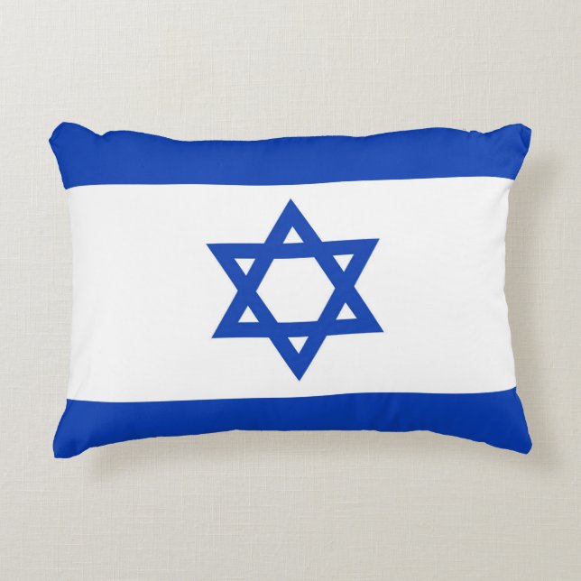 Israëlische vlag accent kussen (Voorkant)