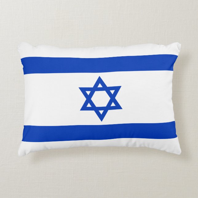 Israëlische vlag accent kussen (Voorkant)