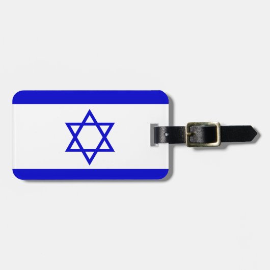 Israëlische vlag bagagelabel (Voorkant horizontaal)