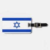 Israëlische vlag bagagelabel (Voorkant horizontaal)
