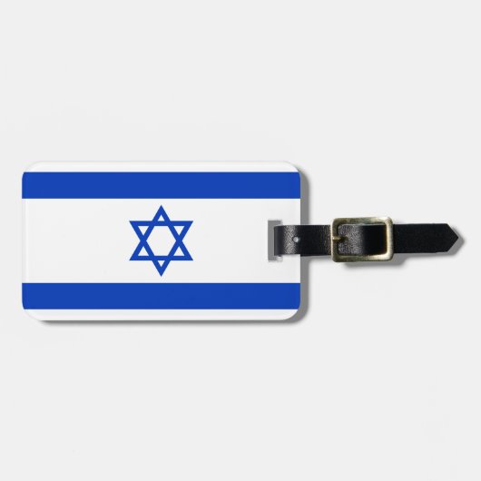 Israëlische vlag bagagelabel (Voorkant horizontaal)