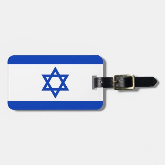 Israëlische vlag bagagelabel (Voorkant horizontaal)
