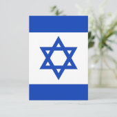 Israëlische vlag bedankkaart (Staand voorkant)