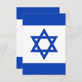 Israëlische vlag bedankkaart (Voorkant / Achterkant)