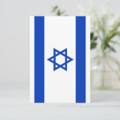 Israëlische vlag bedankkaart (Staand voorkant)