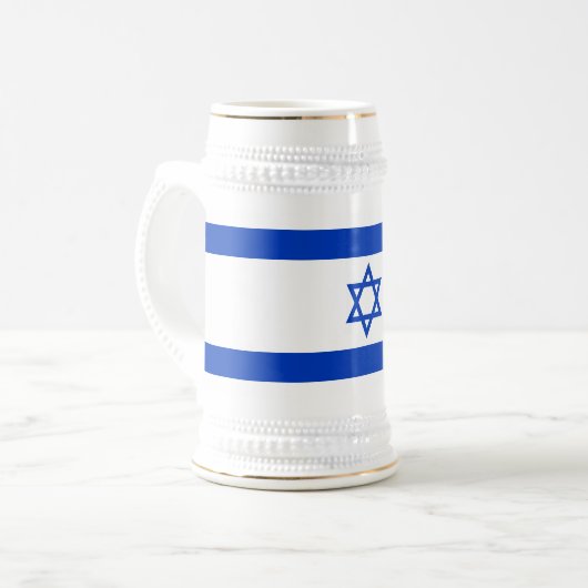 Israëlische vlag bierpul (Voorkant links)