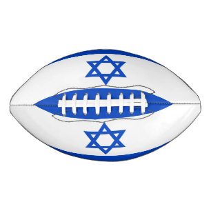 Israëlische vlag blauwe ster van David American Football