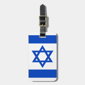 Israëlische vlag blauwe ster van David Bagagelabel